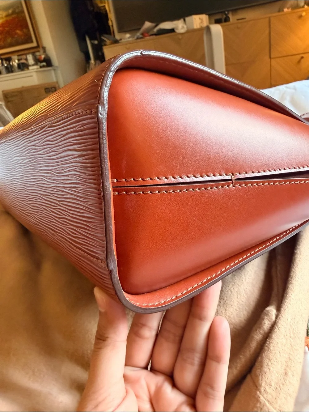 Louis Vuitton Epi Duplex tote in  Kenyan fawn RARE VINTAGE